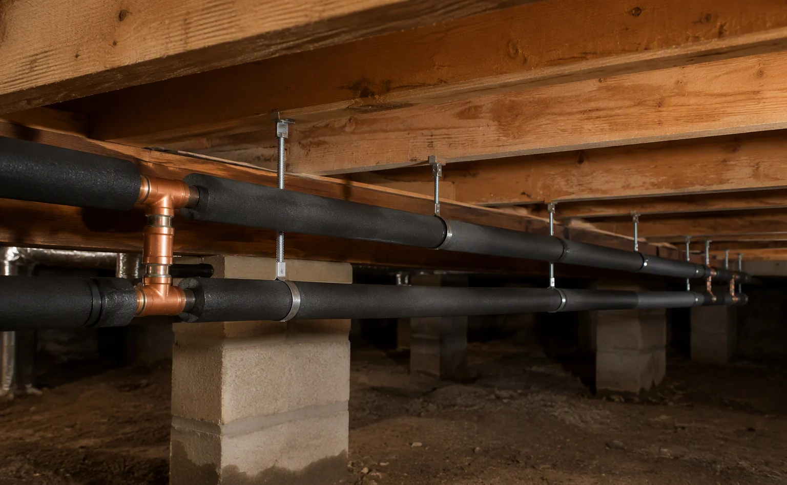 Whole-home repiping project in a Ames house